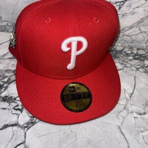 2022 MLB World Series Philadelphia Phillies Fitted Hat New Era 59FIFTY On Field